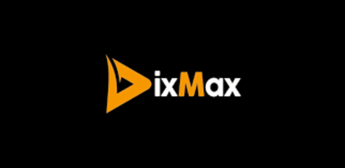 Interfaz DixMax APK que muestra opciones de transmisión de películas y TV.